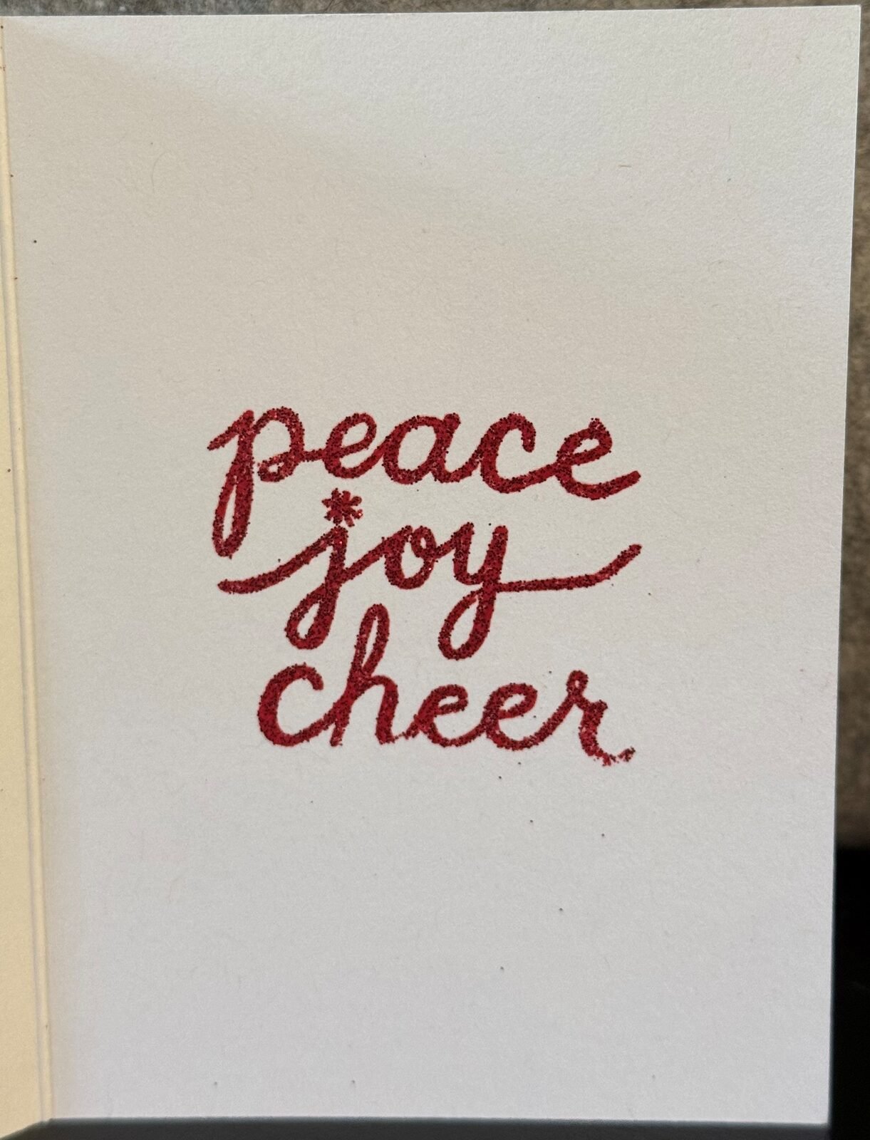 Christmas Card - Peace Joy Cheer